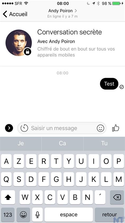 conversation secrète messenger supprimer